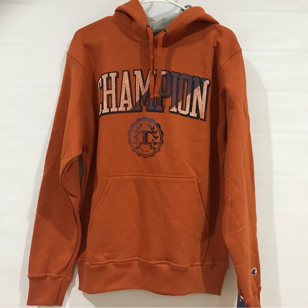 Champion Orange Hoodie Sweatshirt